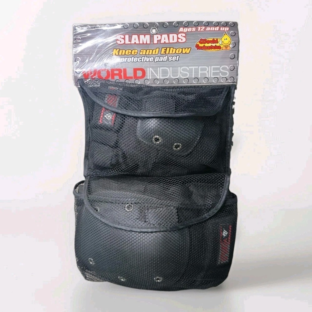 World Industries Slam Pads Knee and Elbow Protective Set Black Ages 12+ Skate
